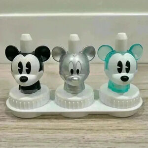 Good 2 Grow Juice Topper Disney Mickey Mouse Tops x3 Blue Clear Silver B/W - New